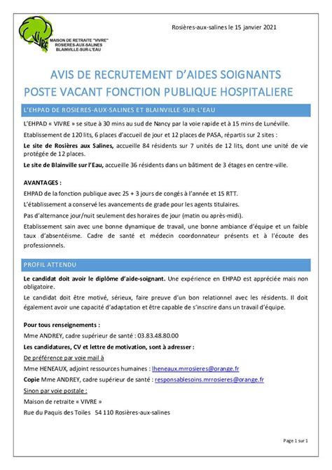 Vacation Aide Soignant : plus de 600 offres d'emploi (20  .